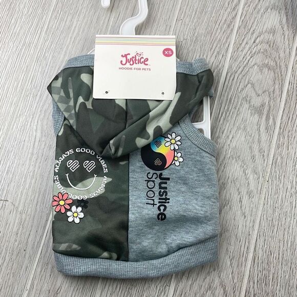 Justice Pet Polyester Split Dog Hoodie Camo/Gray XS - Picture 3 of 7